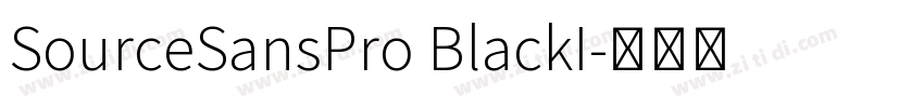 SourceSansPro BlackI字体转换